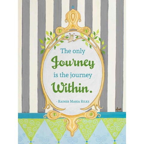 Journey Within Gold Ornate Wood Framed Art Print with Double Matting by Metz, Andi