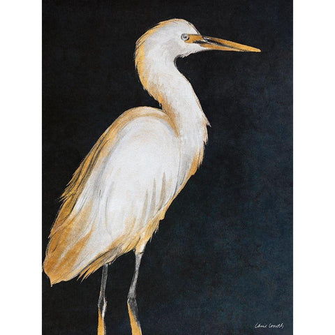 Elegant Heron I Gold Ornate Wood Framed Art Print with Double Matting by Loreth, Lanie