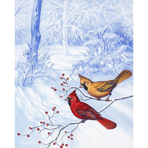 Nature in Winter II White Modern Wood Framed Art Print by Rhyan, Vivien