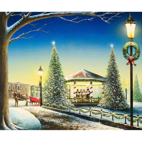 Tis the Season Gold Ornate Wood Framed Art Print with Double Matting by Nawrocke, Bruce