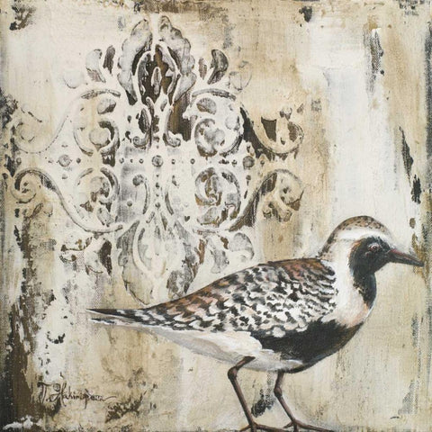 Couture Sandy Shore II Gold Ornate Wood Framed Art Print with Double Matting by Hakimipour, Tiffany