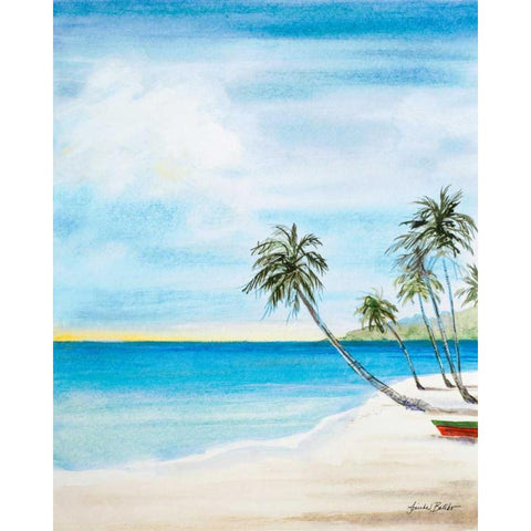 Way Out II White Modern Wood Framed Art Print by Baliko, Linda