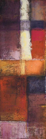 Deconstructing Panel I White Modern Wood Framed Art Print with Double Matting by Marcon, Michael