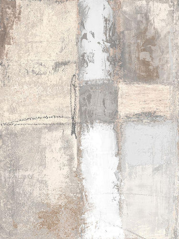 Neutral Autumn Deconstructing I White Modern Wood Framed Art Print with Double Matting by Marcon, Michael