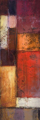 Deconstructing Panel II White Modern Wood Framed Art Print with Double Matting by Marcon, Michael