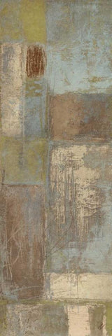 Autumn Deconstructing Panel II White Modern Wood Framed Art Print with Double Matting by Marcon, Michael