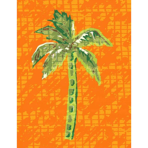 Cool Palm I White Modern Wood Framed Art Print by Biscardi, Nicholas