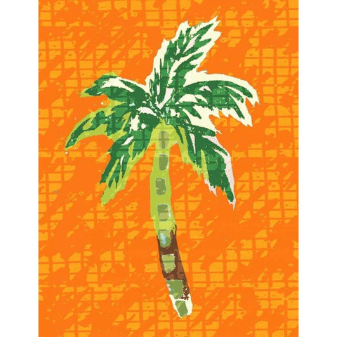 Cool Palm II White Modern Wood Framed Art Print by Biscardi, Nicholas