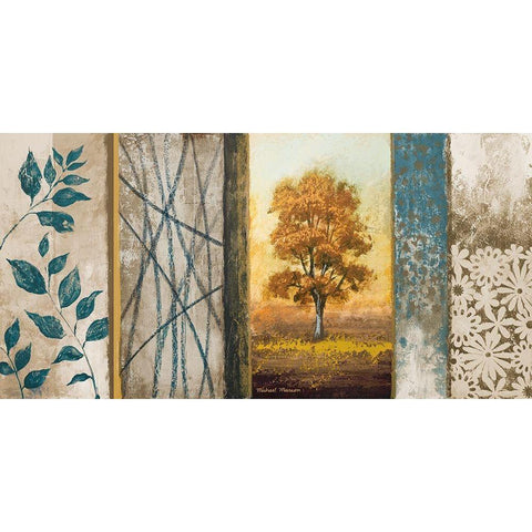 The Way of Nature I Black Modern Wood Framed Art Print with Double Matting by Marcon, Michael