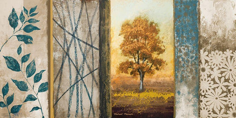 The Way of Nature I White Modern Wood Framed Art Print with Double Matting by Marcon, Michael