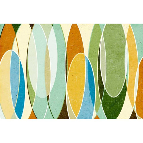 Retro Vibes White Modern Wood Framed Art Print by SD Graphics Studio