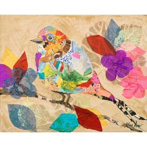 Band of Birds II Black Modern Wood Framed Art Print by Ritter, Gina