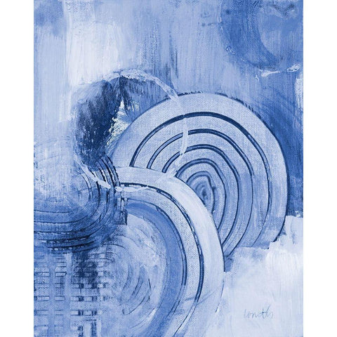 Beyond Indigo Vertical White Modern Wood Framed Art Print by Loreth, Lanie