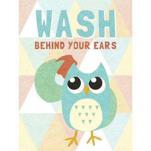 Wash behind your Ears Black Modern Wood Framed Art Print with Double Matting by Studio, Sd Graphics