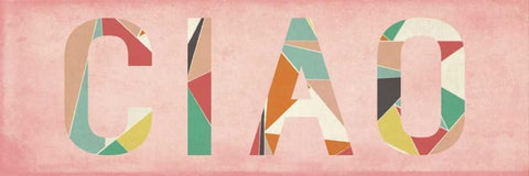 Ciao White Modern Wood Framed Art Print with Double Matting by Studio, Sd Graphics