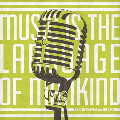 Music Apparatus II Gold Ornate Wood Framed Art Print with Double Matting by Sundance Studio