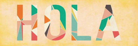 Hola Black Ornate Wood Framed Art Print with Double Matting by SD Graphics Studio