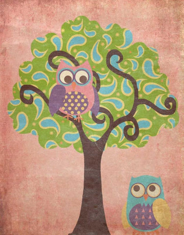 Wisdom in Tree II White Modern Wood Framed Art Print with Double Matting by Metz, Andi