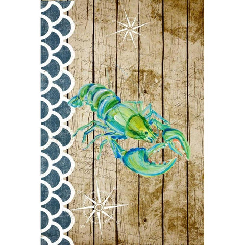 Planked Sealife I Gold Ornate Wood Framed Art Print with Double Matting by DeRice, Julie