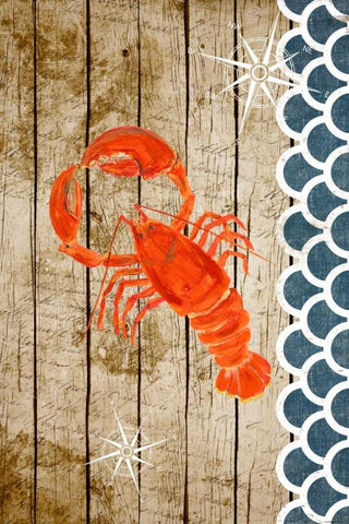 Planked Sealife II Black Ornate Wood Framed Art Print with Double Matting by DeRice, Julie