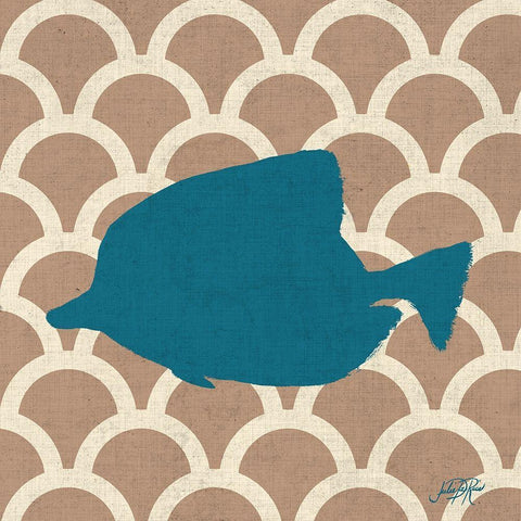 Patterned Sealife II White Modern Wood Framed Art Print by DeRice, Julie