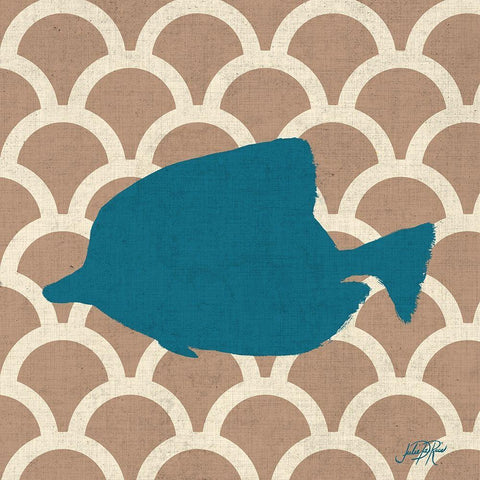 Patterned Sealife II Black Ornate Wood Framed Art Print with Double Matting by DeRice, Julie