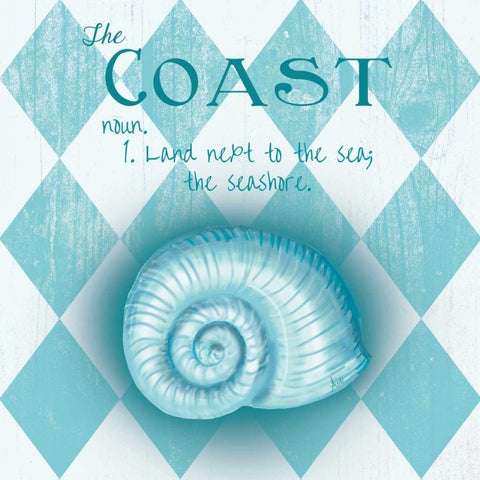 The Coast Border Black Modern Wood Framed Art Print by Metz, Andi