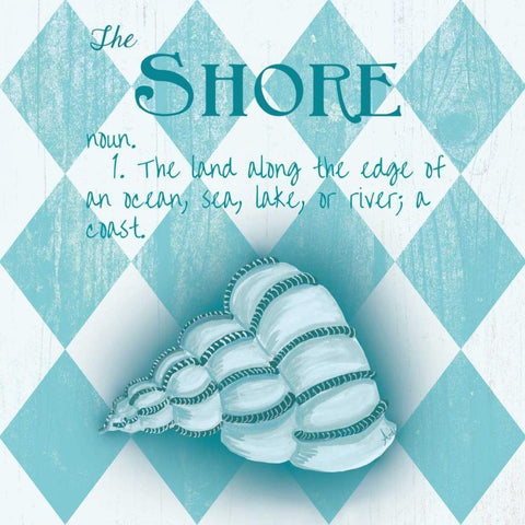 The Shore Border Black Modern Wood Framed Art Print by Metz, Andi