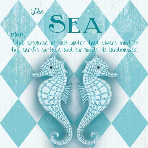 The Sea White Modern Wood Framed Art Print with Double Matting by Metz, Andi