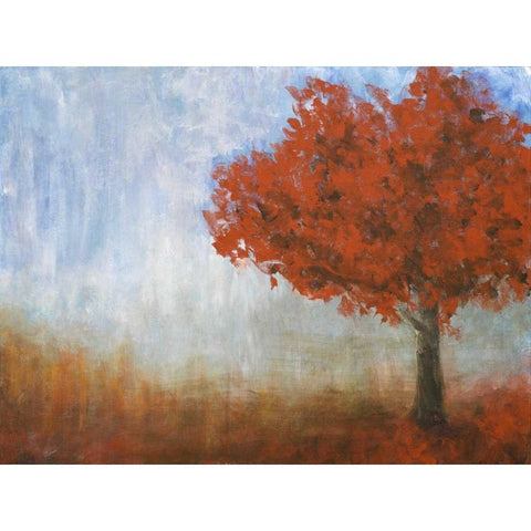 Eternal Tree Black Modern Wood Framed Art Print with Double Matting by Johnson, Walt