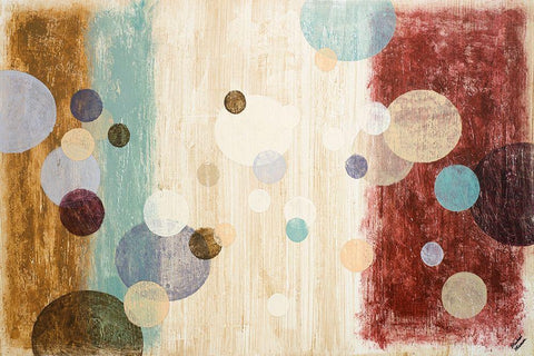 Clusters II White Modern Wood Framed Art Print with Double Matting by Marcon, Michael
