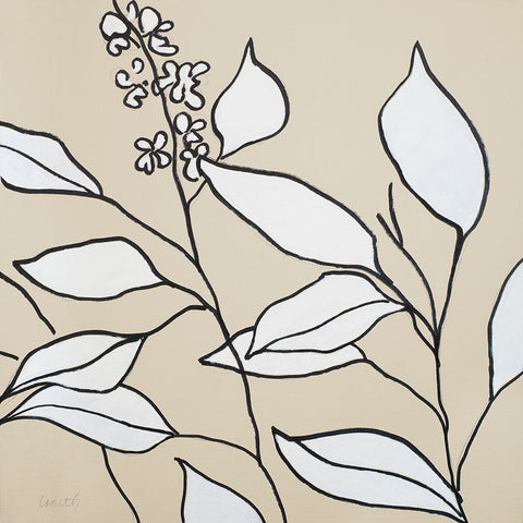 Modern Foliage II White Modern Wood Framed Art Print with Double Matting by Loreth, Lanie