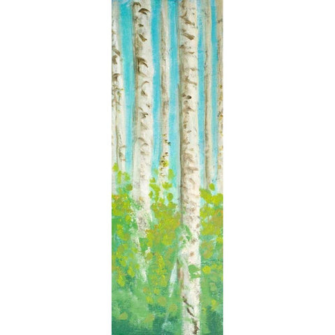 Vibrant Birchwood I Black Modern Wood Framed Art Print by Johnson, Walt