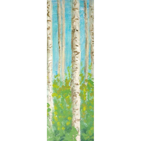Vibrant Birchwood II White Modern Wood Framed Art Print by Johnson, Walt