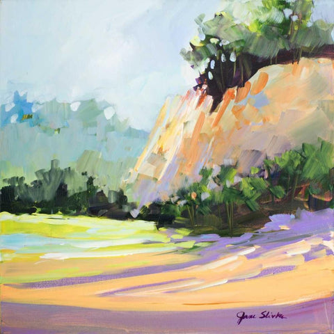 By the Bluffs White Modern Wood Framed Art Print by Slivka, Jane