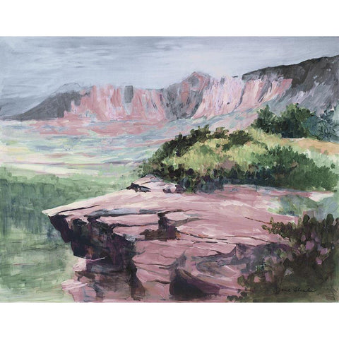 Quiet Colorful View Black Modern Wood Framed Art Print with Double Matting by Slivka, Jane