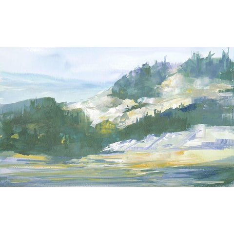 Morning On The Island White Modern Wood Framed Art Print by Slivka, Jane