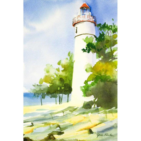 New England II Gold Ornate Wood Framed Art Print with Double Matting by Slivka, Jane