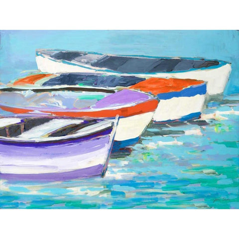 Keep Rowing Black Modern Wood Framed Art Print with Double Matting by Slivka, Jane