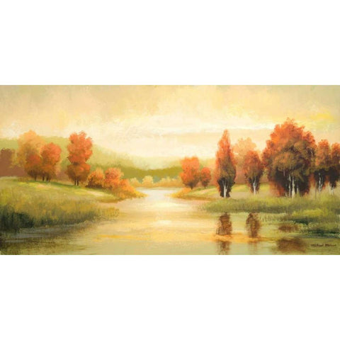 Natures Glow I Black Modern Wood Framed Art Print with Double Matting by Marcon, Michael