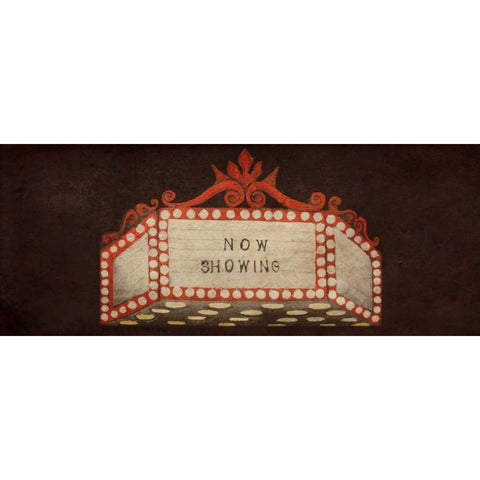 Now Showing Marquee Black Modern Wood Framed Art Print with Double Matting by Ritter, Gina