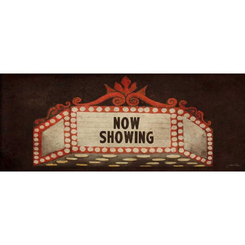 Now Showing Marquee Black Modern Wood Framed Art Print with Double Matting by Ritter, Gina