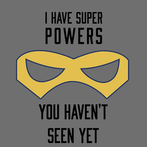 Superpowers Black Ornate Wood Framed Art Print with Double Matting by SD Graphics Studio