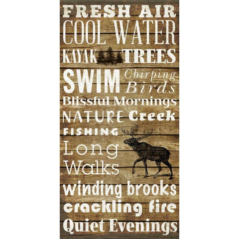 Lodge Type Black Modern Wood Framed Art Print with Double Matting by Studio, Sd Graphics