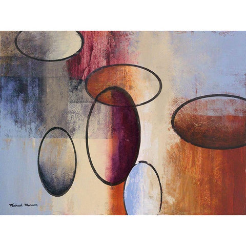 Excitement I White Modern Wood Framed Art Print by Marcon, Michael