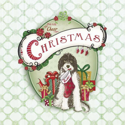 Pet Christmas I Black Modern Wood Framed Art Print with Double Matting by Metz, Andi