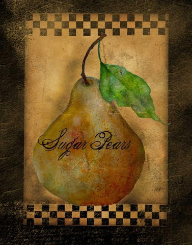 Sugar Pears White Modern Wood Framed Art Print with Double Matting by Albert, Beth