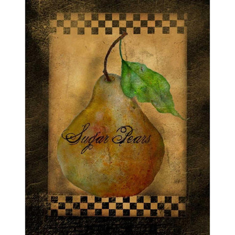 Sugar Pears Black Modern Wood Framed Art Print with Double Matting by Albert, Beth