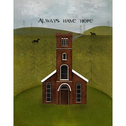 Always Have Hope White Modern Wood Framed Art Print by Albert, Beth