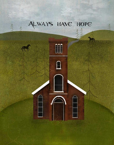 Always Have Hope Black Ornate Wood Framed Art Print with Double Matting by Albert, Beth